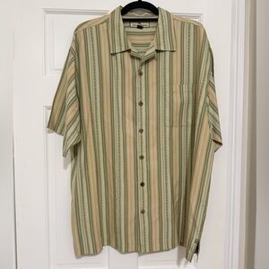 Tommy Bahama Men’s 100% Silk Shirt Short Sleeve LARGE